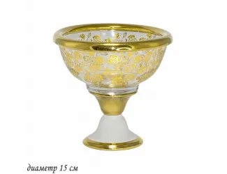 Конфетница на ножке 15см в под.уп.(х12)Стекло