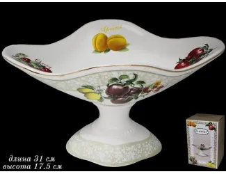 Фруктовница на ножке 31см  ФРУКТЫ 110346