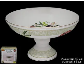 Фруктовница на ножке 30см  ФРУКТЫ  110347