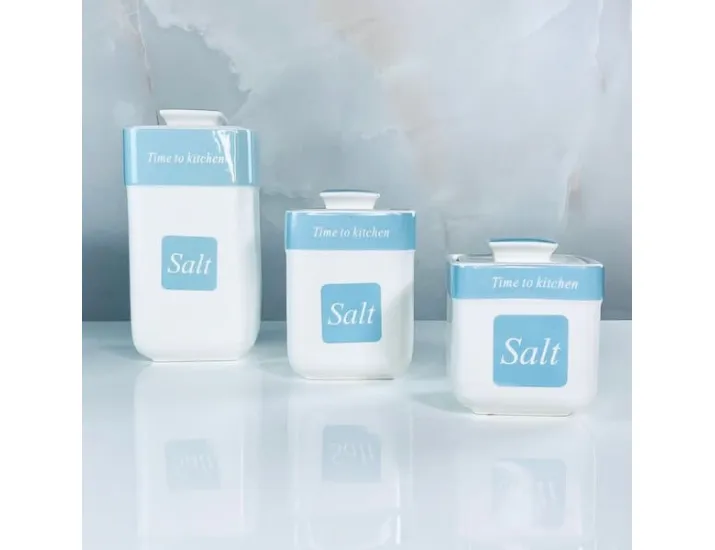 Набор из 3 банок 260 мл с ложками на подставке Lenardi 118-071