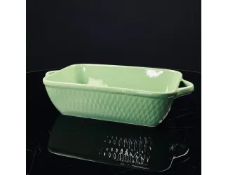Прямоугольное блюдо для запекания 24см 118-089 зелёное
