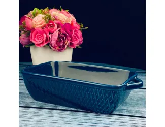 Прямоугольное блюдо для запекания 24см 118-093 синее