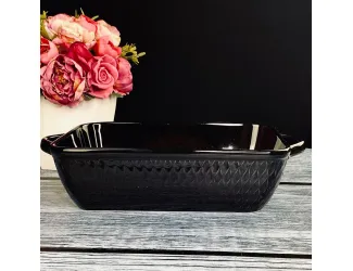 Прямоугольное блюдо для запекания 24см 118-095 черное