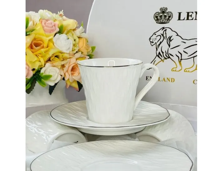 Набор кофейных пар на 6 персон 12 предметов 110мл Lenardi 118-120