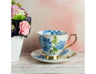 Набор чайных пар на 6 персон 12 предметов 250мл Lenardi 122-020 Гортензия