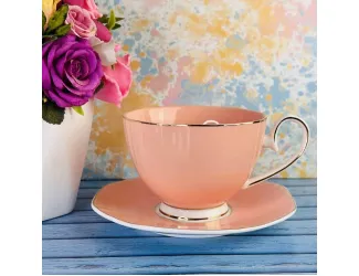 Набор чайных пар на 6 персон 12 предметов 250мл Lenardi 122-029 оранжевый