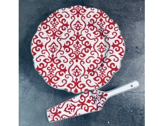 Тортовница 27 см с лопаткой Lenardi 122-049