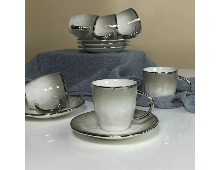 Кофейный набор 12предметов 110мл Lenardi Toronto Grey 122-116