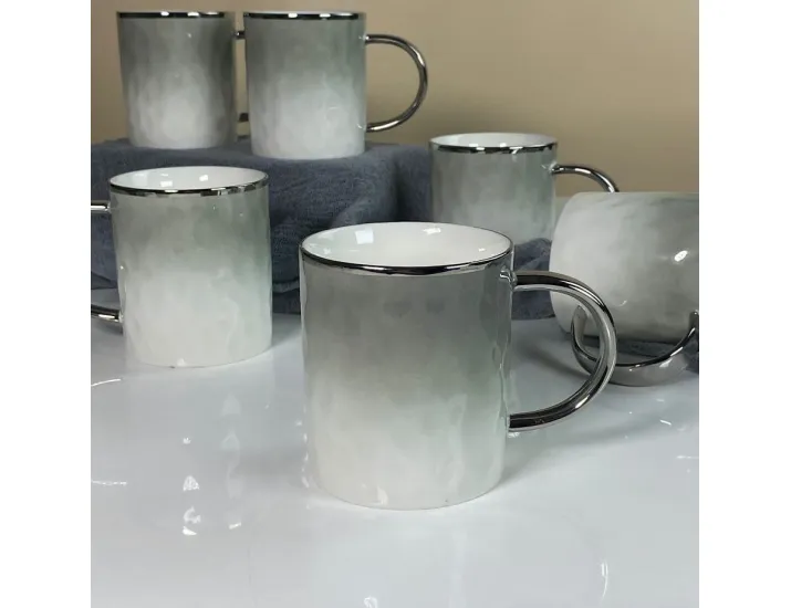 Набор из 6 кружек 350мл Lenardi Toronto Grey 122-120