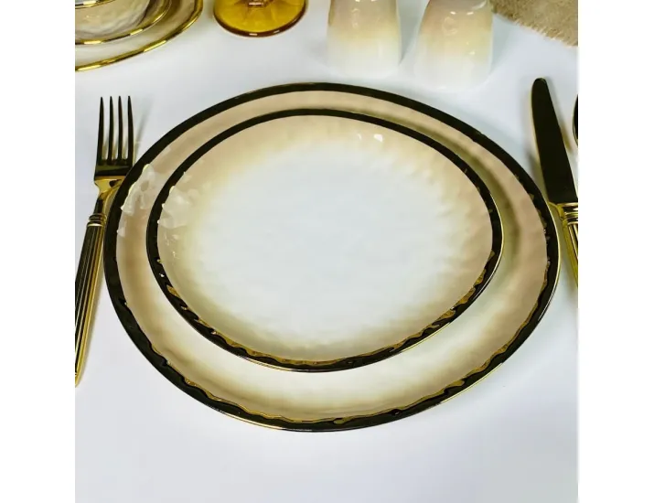 Набор из 2 тарелок 21х19,5х2,5см  Lenardi Toronto Cream 122-121