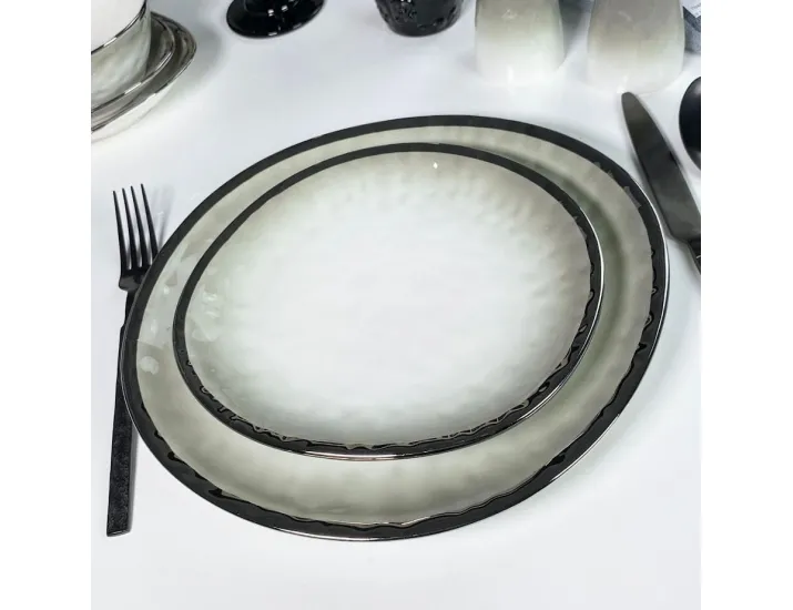 Набор из 2 тарелок 21х19.5х2.5см Lenardi Toronto Grey 122-122