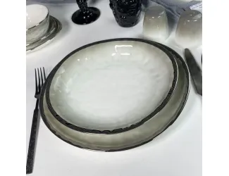 Набор из 2 глубоких тарелок 22,5х21,5х3,5см  Lenardi Toronto Grey 122-126