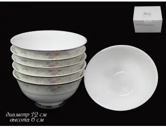 Набор из 6 салатников на ножке 12см Lenardi Лагуна 125-177