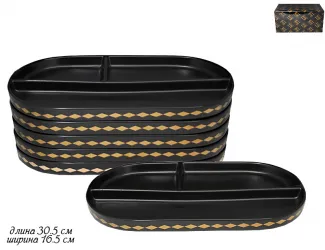 Набор из 6 менажниц 30,5см Lenardi Tekito чёрный 133-021