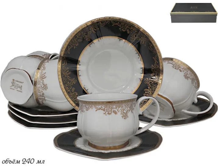 Набор чайных пар 12 предметов на 6 персон Lenardi 133-116