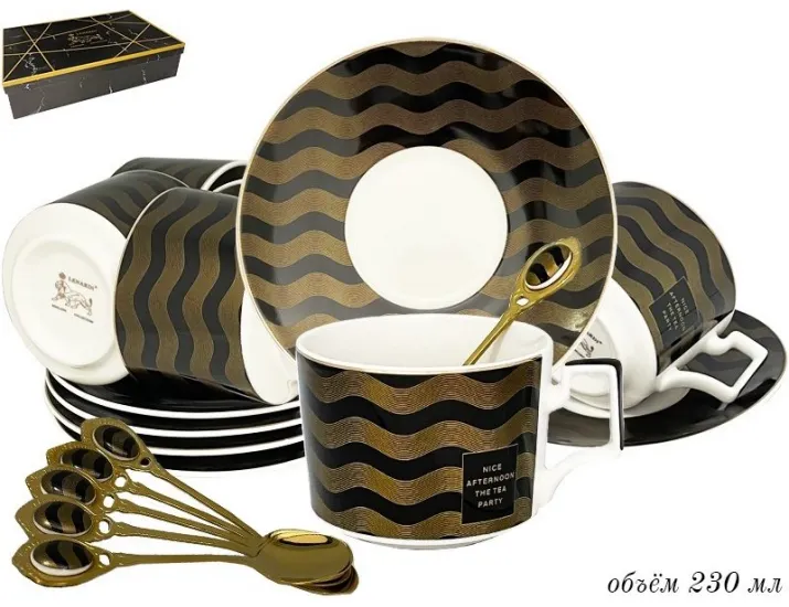 Чайный набор на 6 персон 18 предметов Lenardi 133-129