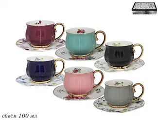 Набор кофейных пар 12 предметов на 6 персон Lenardi Ассорти 133-173