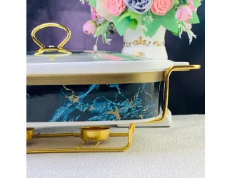 Мармит 38х23см с крышкой на подставке 133-245