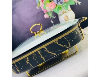 Мармит 38х23см с крышкой на подставке 133-247