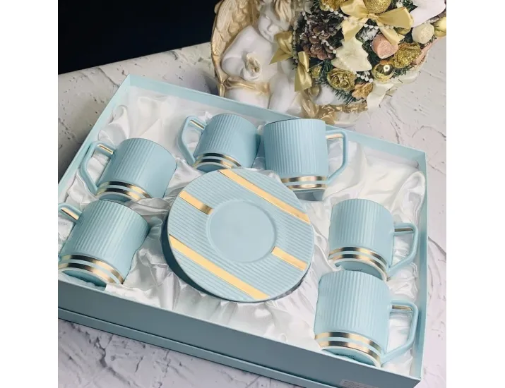 Чайный набор 12предметов 240мл Lenardi Эллада 133-260 голубой