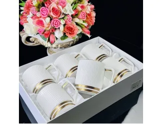  Набор из 6 кружек 400мл Lenardi Эллада 133-265 белый