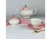 Чайный сервиз на 6 персон 20 предметов Lenardi 133-413 розовый