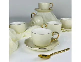 Набор чайных пар на 6 персон 12 предметов 240мл Lenardi 133-421 серый