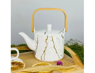 Чайник заварочный 800мл Lenardi 133-425 белый