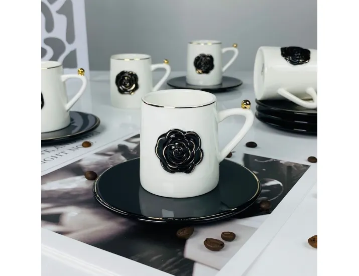 Набор кофейных пар на 6 персон 12 предметов 95мл Lenardi 133-455