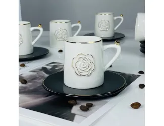 Набор кофейных пар на 6 персон 12 предметов 95мл Lenardi 133-457