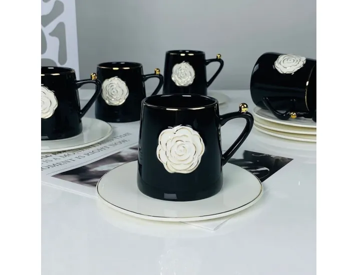 Набор чайных пар на 6 персон 12 предметов 220мл Lenardi 133-458