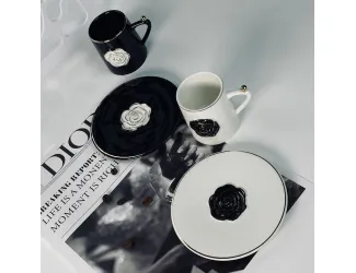 Набор кофейных пар на 2 персоны 4 предмета 95мл Lenardi 133-462