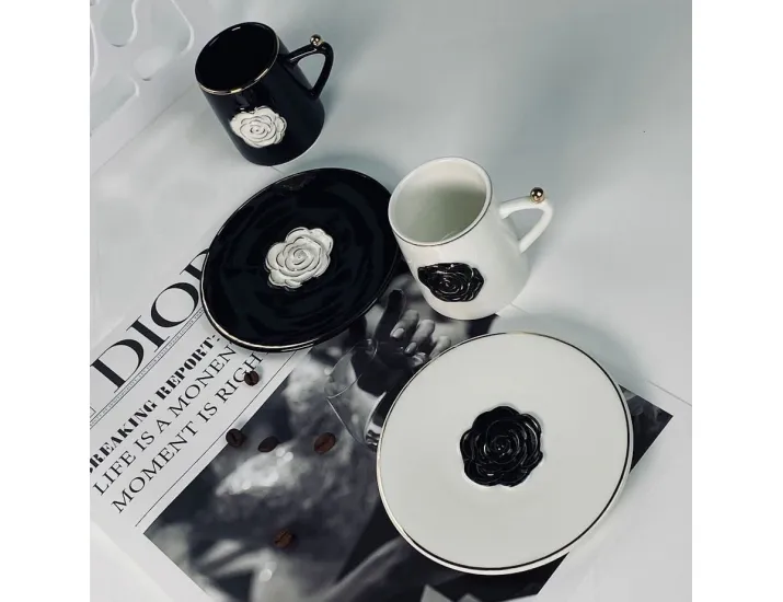 Набор кофейных пар на 2 персоны 4 предмета 95мл Lenardi 133-462