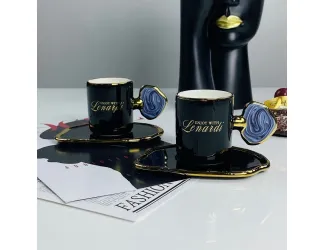 Набор кофейных пар на 2 персоны 4 предмета 95мл Lenardi 133-466