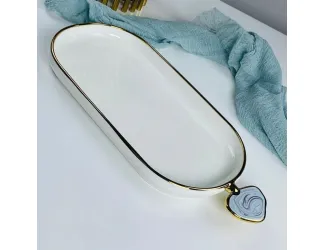 Овальное блюдо 35,5х16,5х3см Lenardi Лазурит 133-470