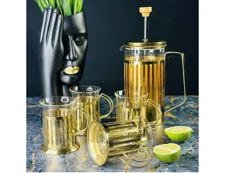 Френч-пресс 1000мл и 2 стакана 200мл Lenardi 139-032