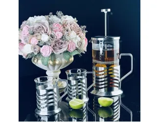 Френч-пресс 1000мл и 2 стакана 200мл Lenardi 139-038