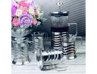 Френч-пресс 1000мл и 4 стакана 200мл Lenardi 139-039