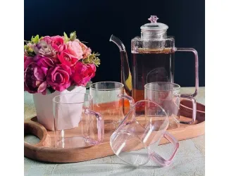 Чайник 1000мл и 4 стакана 200мл Lenardi 139-065