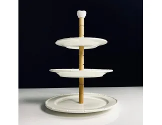 Трехъярусная этажерка Lenardi Bamboo 140-170