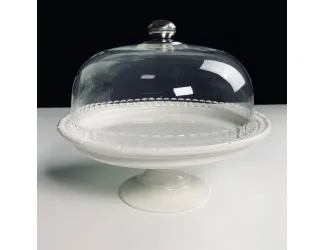 Тортовница 30см на ножке с крышкой Lenardi Bamboo 140-179