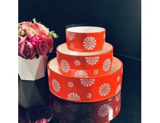 Набор из 3 салатников 21см,15,5см,10,5 Lenardi 142-079 красный