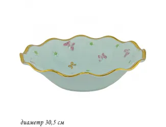 Салатник 30,5см Lenardi Бабочки ментол 144-427