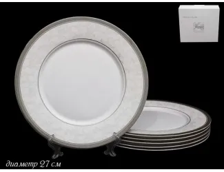 Набор тарелок 6шт 27см Lenardi Серый шёлк 145-125