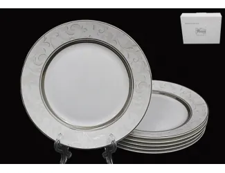 Набор тарелок 6шт 22см Lenardi Серый шёлк 145-126