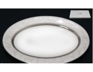 Блюдо овальное 23м Lenardi Серый шёлк 145-137