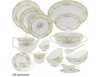 Чайно-толовый сервиз на 12 персон 100 предметов Lenardi Fleur 145-317