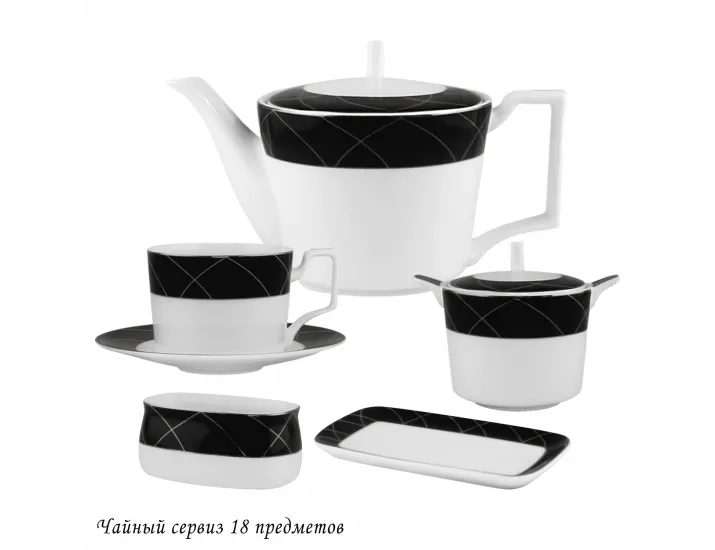 Чайный сервиз на 6 персон 16 предметов Lenardi Pandora 145-416