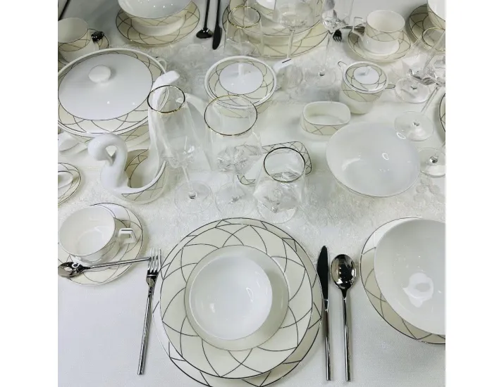 Столовый сервиз на 12 персон 101 предмет Lenardi Pandora Cream 145-435