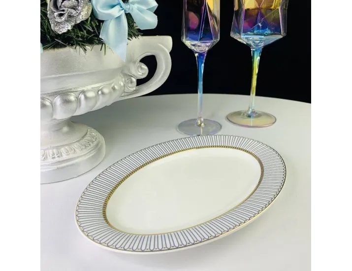 Овальное блюдо 23см Lenardi Инфанта 145-459